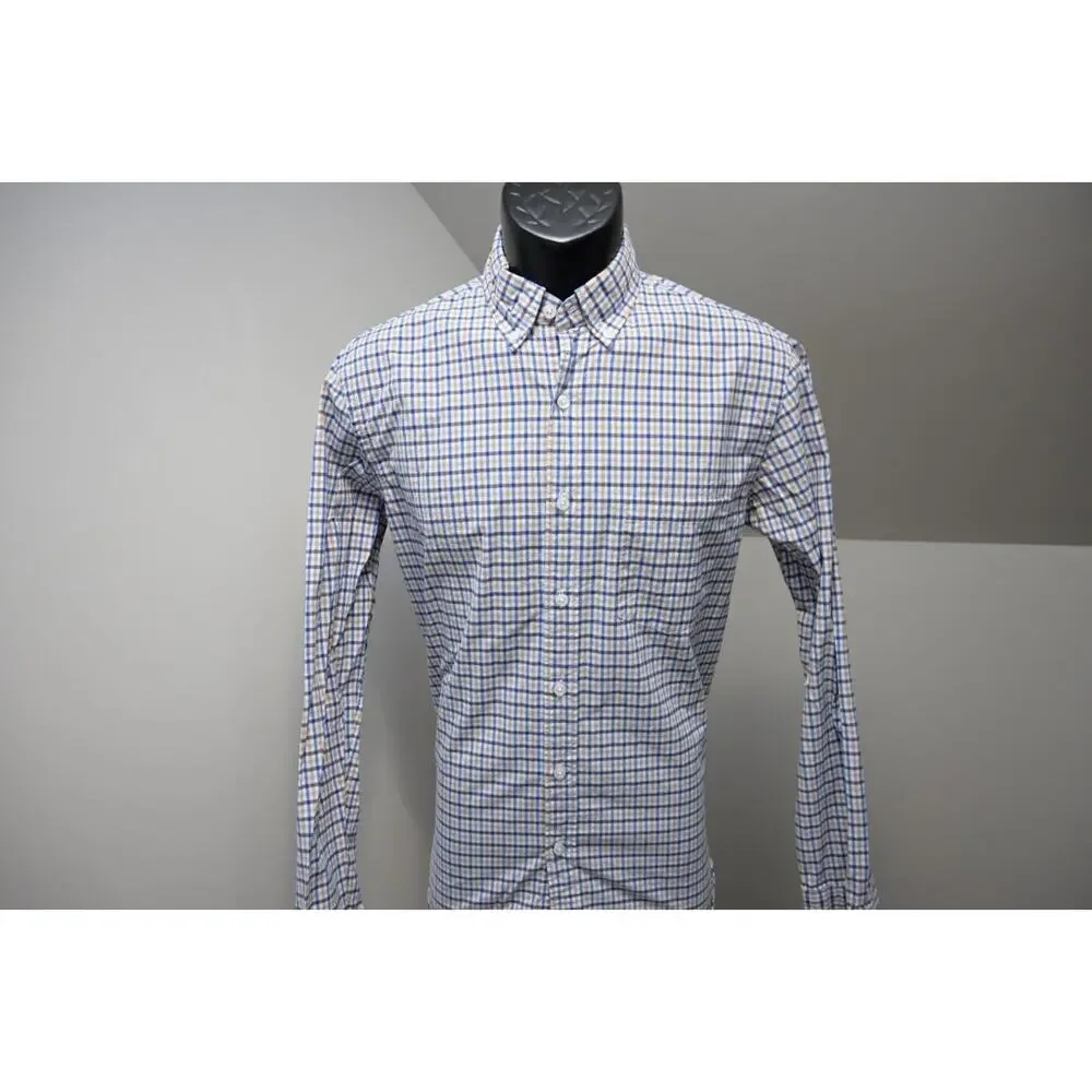 J Crew Dress Shirt Plaid Long‎ Sleeve Casual Button Up Mens Sz Small